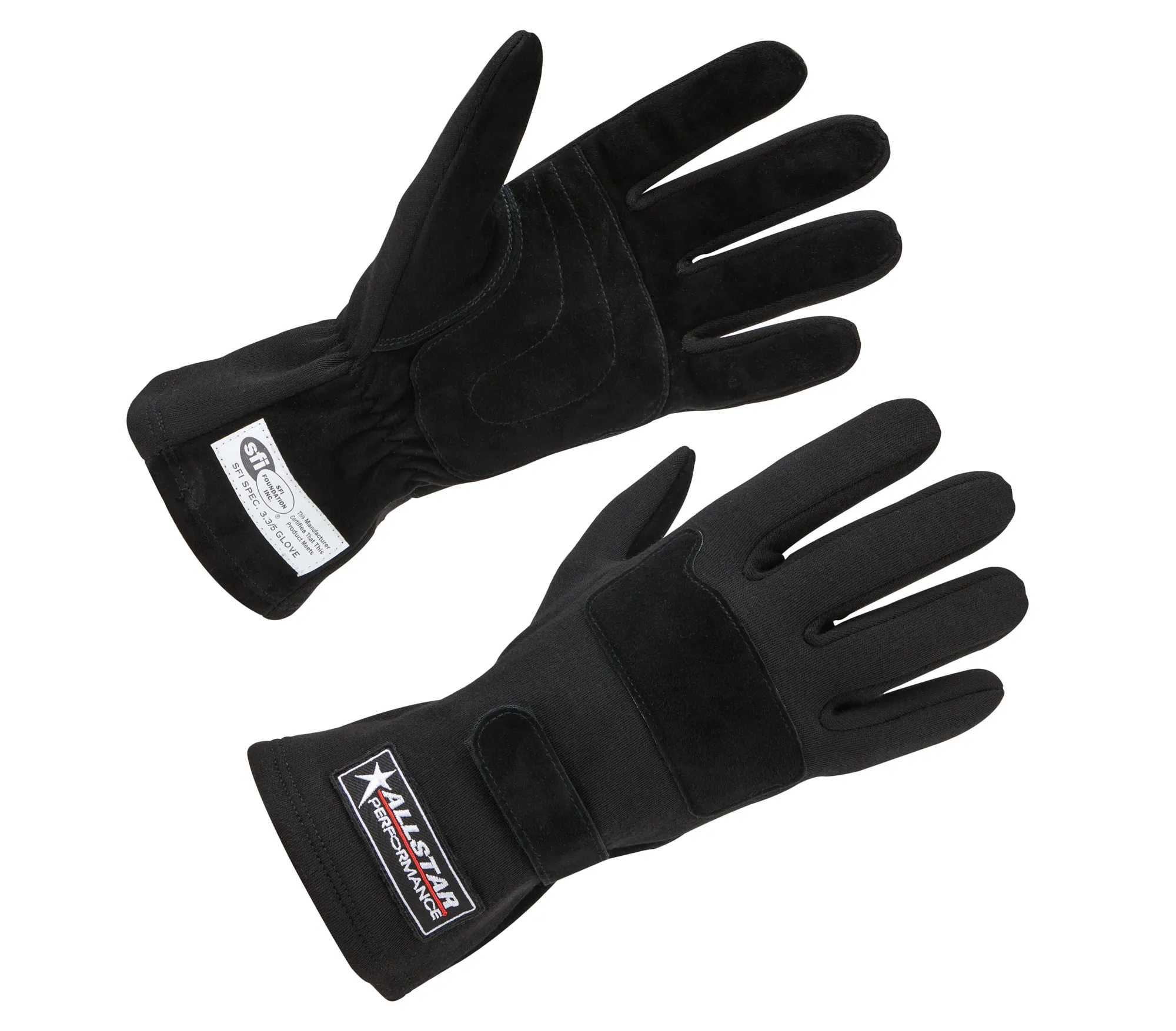 ALLSTAR PERFORMANCE Driving Gloves SFI 3.3/5 D/L Black Medium ALL915012