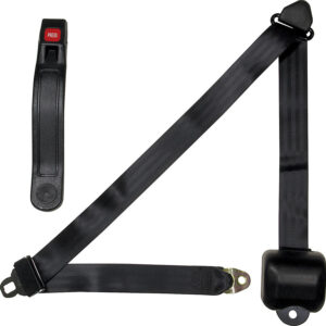 ALLSTAR PERFORMANCE Seat Belt Retractable 3pt Black ALL98115
