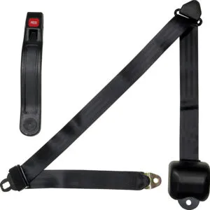 ALLSTAR PERFORMANCE Seat Belt Retractable 3pt Black ALL98115