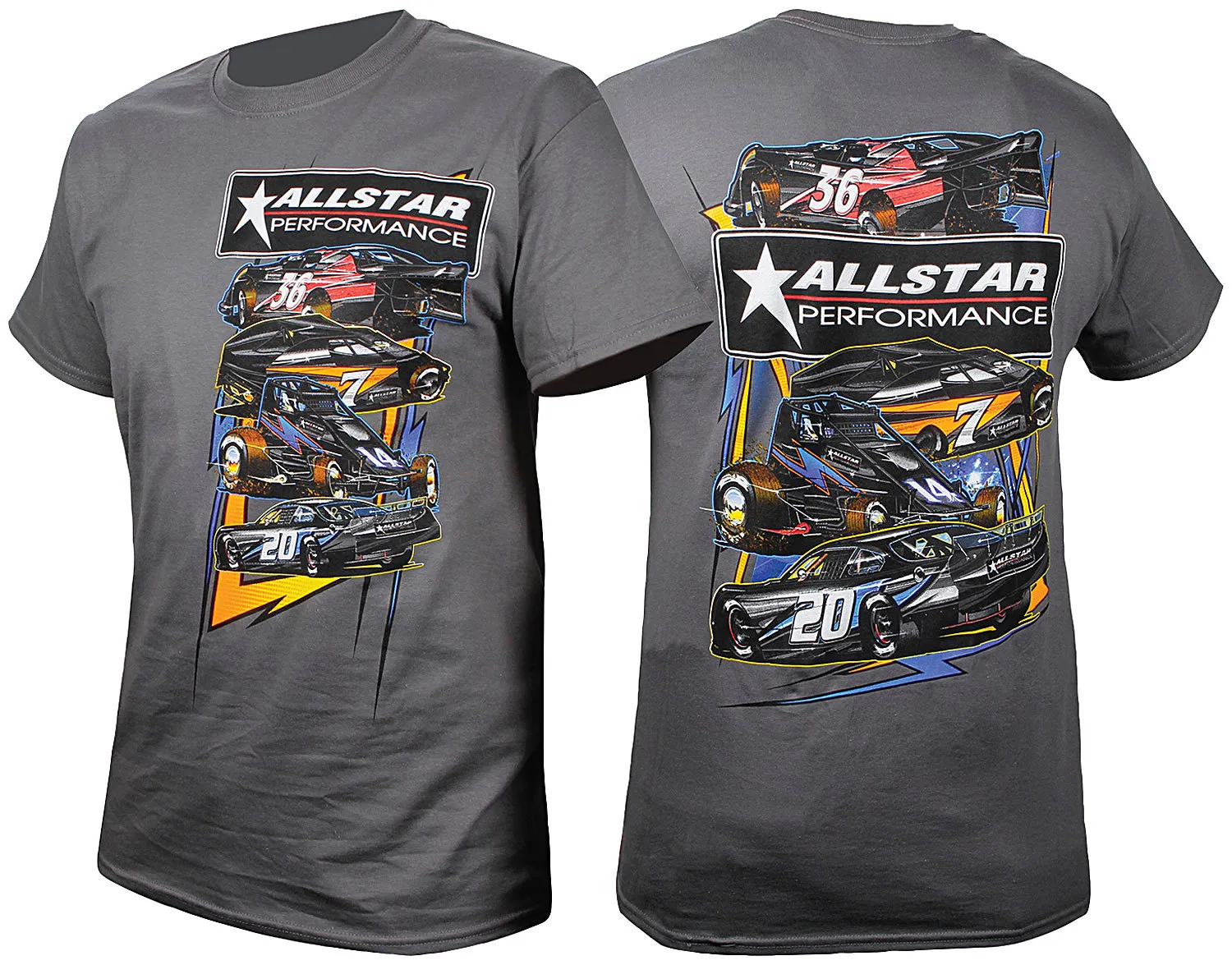 ALLSTAR PERFORMANCE T-Shirt Dark Gray Circle Track Medium ALL99901M