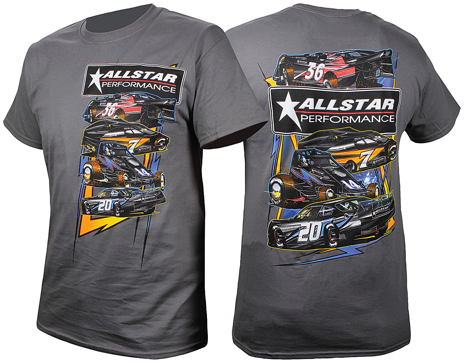 ALLSTAR PERFORMANCE T-Shirt Dark Gray Circle Track X-Large ALL99901XL