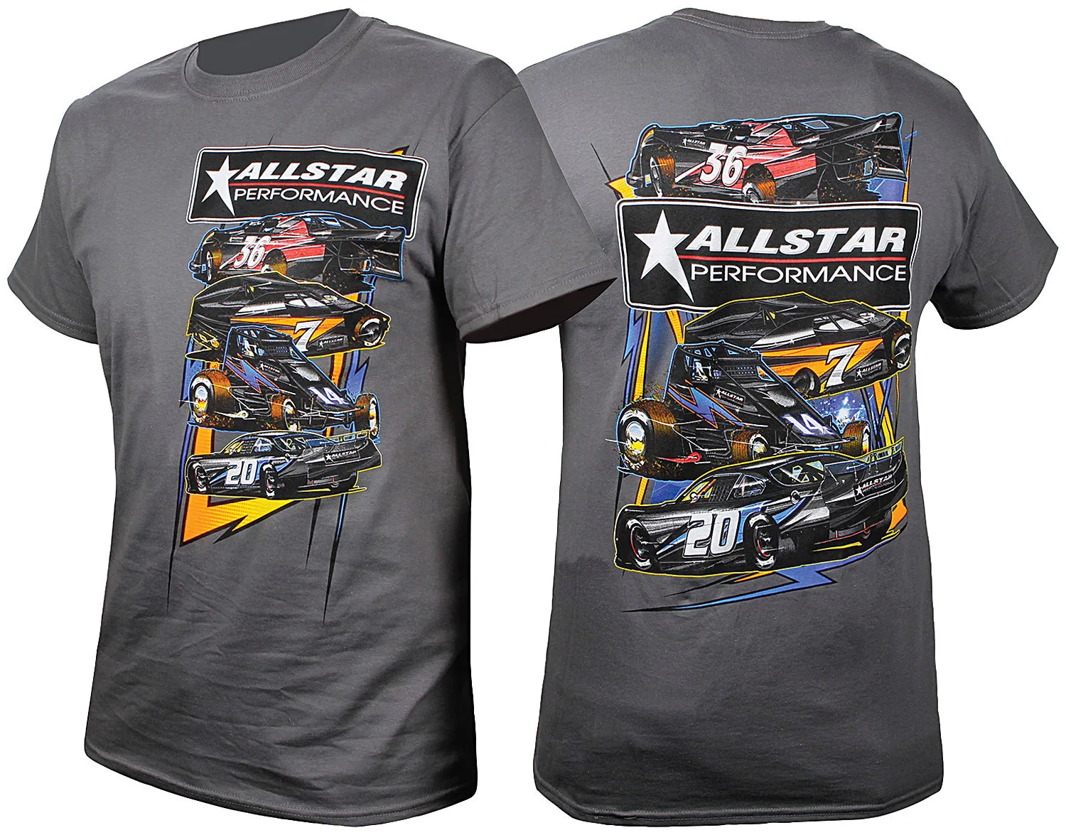 ALLSTAR PERFORMANCE T-Shirt Dark Gray Circle Track X-Large ALL99901XL