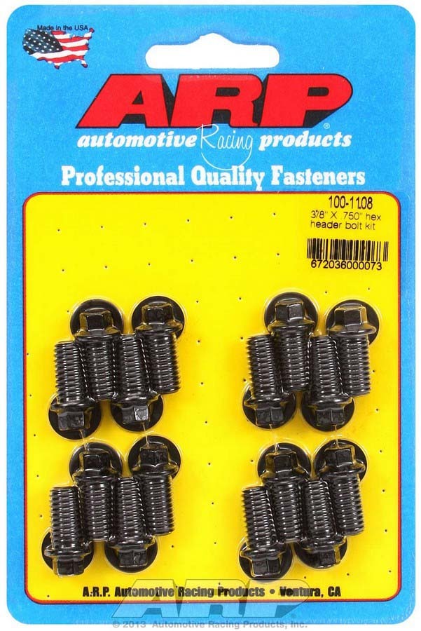 ARP Header Bolt Kit - 6pt. 3/8 x .750 UHL (16) 100-1108