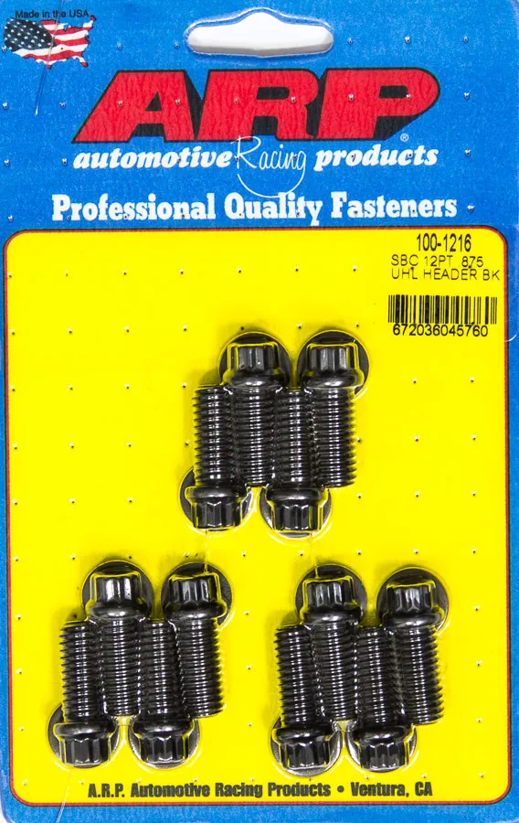 ARP Header Bolt Kit - 12pt. 3/8 x .875 UHL (12) 100-1216