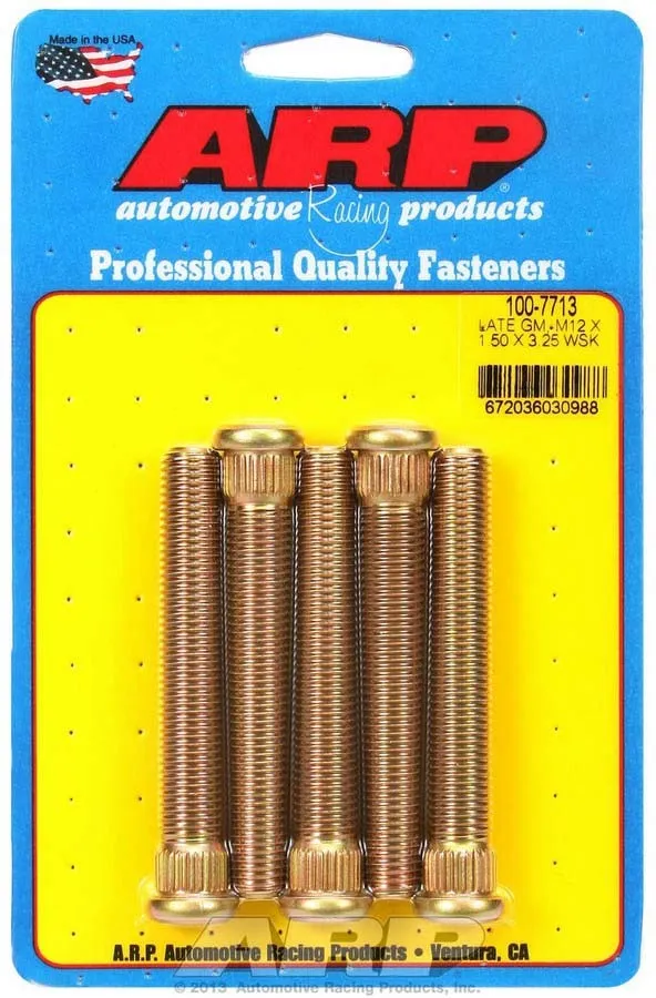 ARP Wheel Stud Kit - M12x1.5 3.250/.509 Knurl 100-7713