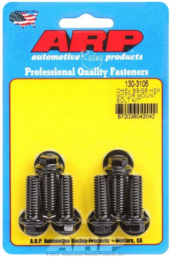 ARP Motor Mount Bolt Kit 6pt. Chevy 130-3106