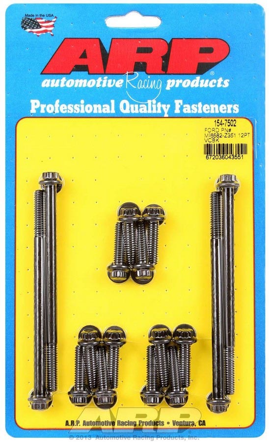 ARP SBF Valve Cover Bolt Kit 12pt Ford M-6582-Z351 154-7502
