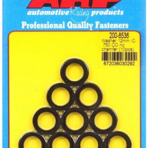 ARP Black Washers - 12mm ID x 3/4 OD (10) 200-8536