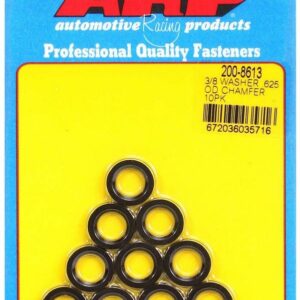 ARP Black Washers - 3/8ID x .625 OD Chamfer (10) 200-8613