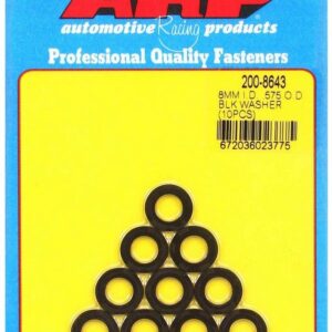 ARP Black Washers - 8mm ID x .575 OD (10) 200-8643