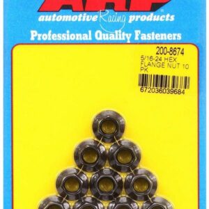 ARP Hex Nut Kit w/Flange 5/16-24 (10pk) 200-8674