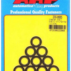 ARP Black Washers - 3/8 ID x 5/8 OD Chamfer (10) 200-8685