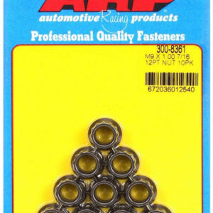 ARP 9mm x 1.00 12pt. Nuts (10) 300-8361