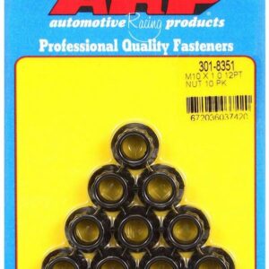 ARP 10mm x 1.0 12pt Nut Kit 10pk 301-8351