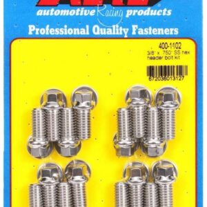 ARP S/S Header Bolt Kit - 3/8 x .750 UHL (16) 400-1102