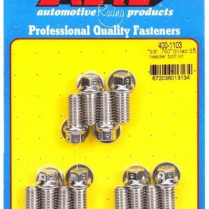 ARP S/S Header Bolt Kit - 3/8 x .750 UHL (12) 400-1103