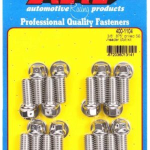 ARP S/S Header Bolt Kit - 3/8 x .875 UHL (16) 400-1104