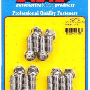 ARP S/S Header Bolt Kit - 3/8 x .875 UHL (12) 400-1106