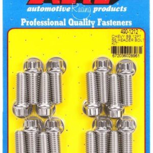 ARP S/S Header Bolt Kit - 3/8 x 1.00 UHL (16) 400-1212