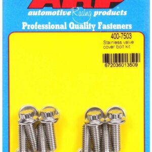 ARP S/S Valve Cover Bolt Kit 1/4in- 20 12pt. (8) 400-7503