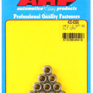 ARP 6mm x 1.00 12pt Nuts 10pk Stainless Steel 400-8390