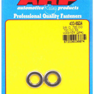 ARP S/S Flat Washers - 3/8 ID x .715 OD (2pk) 400-8504
