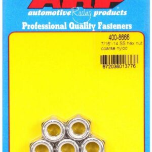 ARP S/S Hex Nyloc Nuts 7/16-14 (5) 400-8666