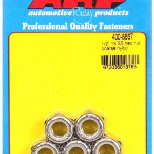 ARP S/S Hex Nyloc Nuts 1/2-13 (5) 400-8667