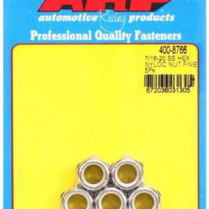 ARP S/S 6pt. Fine Nyloc Nuts - 7/16-20 (5) 400-8766