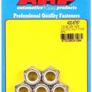 ARP S/S 6pt. Fine Nyloc Nuts - 1/2-20 (5) 400-8767