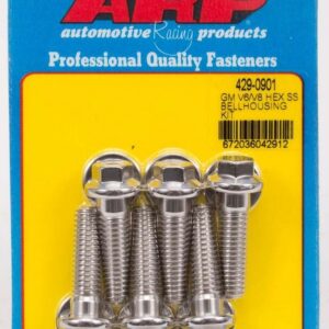ARP S/S Bellhousing Bolt Kit - 6pt. GM V6/V8 429-0901
