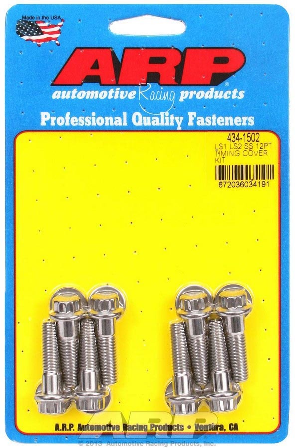 ARP S/S Timing Cover Bolt Kit - 12pt. LS1/LS2 434-1502