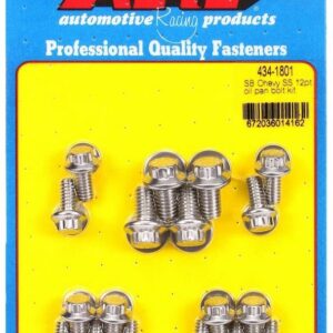 ARP SBC S/S Oil Pan Bolt Kit 12pt. 434-1801
