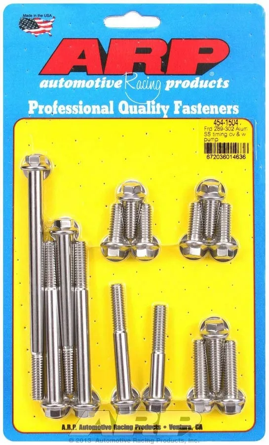 ARP SBF S/S T/C & W/P Bolt Kit 6pt. 454-1504