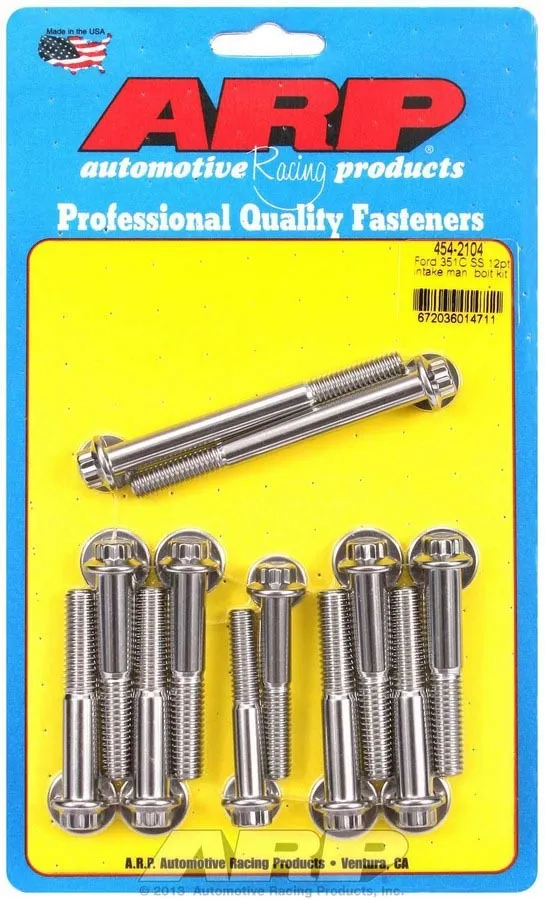 ARP Ford S/S Intake Bolt Kit 12pt. 454-2104