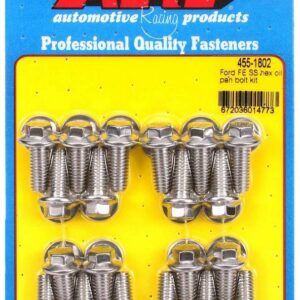 ARP BBF S/S Oil Pan Bolt Kit 6pt. 455-1802