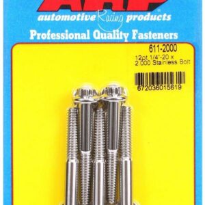 ARP S/S Bolt Kit - 12pt. (5) 1/4-20 x 2.000 611-2000