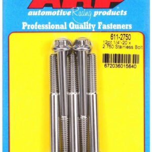 ARP S/S Bolt Kit - 12pt. (5) 1/4-20 x 2.750 611-2750