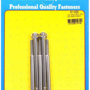 ARP S/S Bolt Kit - 12pt. (5) 1/4-20 x 4.250 611-4250