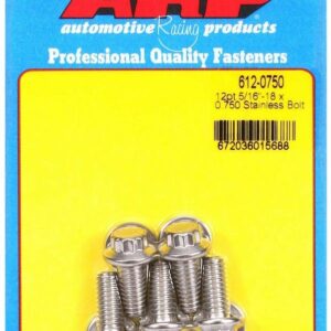 ARP S/S Bolt Kit - 12pt. (5) 5/16-18 x .750 612-0750