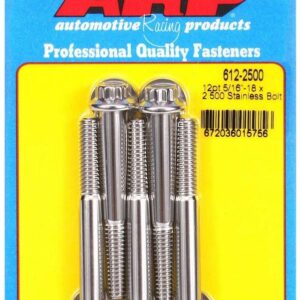ARP S/S Bolt Kit - 12pt. (5) 5/16-18 x 2.500 612-2500