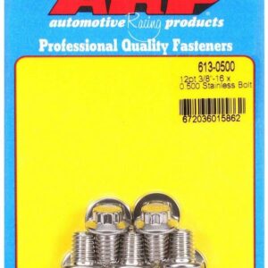ARP S/S Bolt Kit - 12pt. (5) 3/8-16 x .500 613-0500