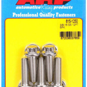 ARP S/S Bolt Kit - 12pt. (5) 3/8-16 x 1.250 615-1250