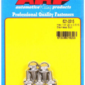 ARP S/S Bolt Kit - 6pt. (5) 1/4-20 x .515 621-0515