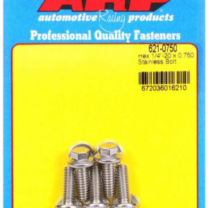 ARP S/S Bolt Kit - 6pt. (5) 1/4-20 x .750 621-0750