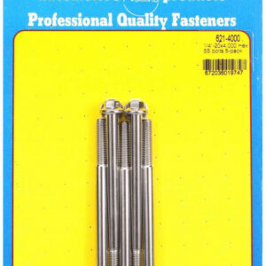 ARP S/S Bolt Kit - 6pt. (5) 1/4-20 x 4.000 621-4000