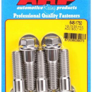 ARP S/S Bolt Kit - 6pt. (5) 1/2-13 X 1.750 646-1750