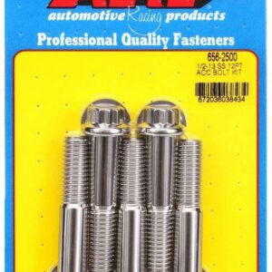 ARP S/S Bolt Kit - 12pt. (5) 1/2-13 x 2.500 656-2500