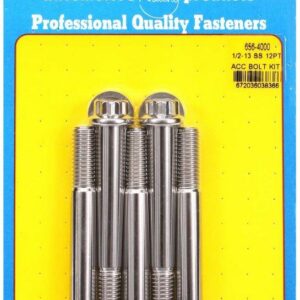 ARP S/S Bolt Kit - 12pt. (5) 1/2-13 x 4.000 656-4000