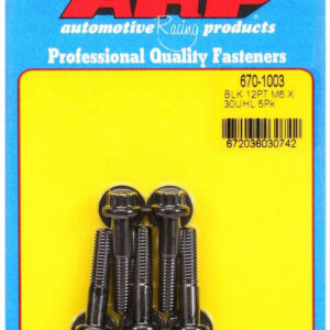 ARP Bolt Kit - 12pt. (5) 6mm x 1.00 x 30mm 670-1003